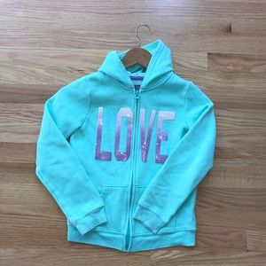 girls “love” jacket